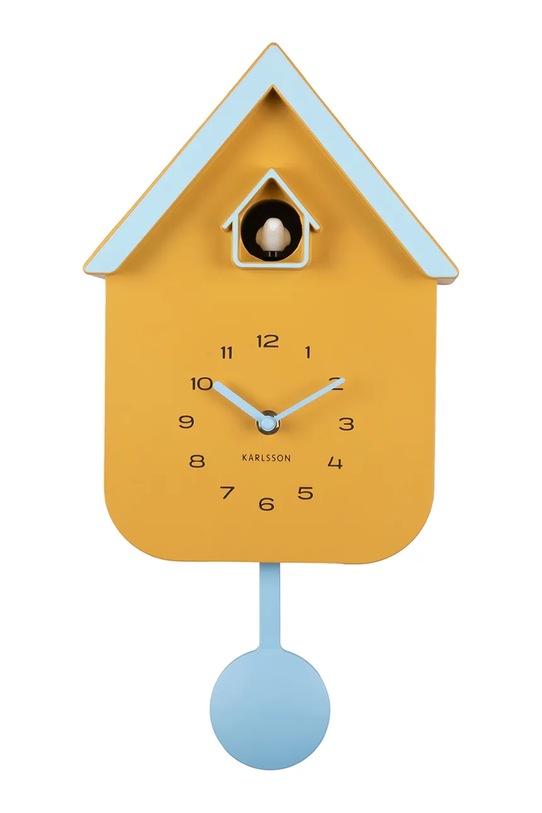 Kukučkové hodiny Karlsson Dupla 41,5 x 21,5 x 8,5 cm žltá KA6081YE