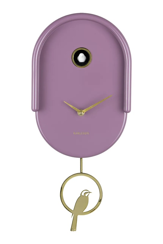 Karlsson zegar ścienny z kukułką Tweet 42 cm fioletowy KA6069PU