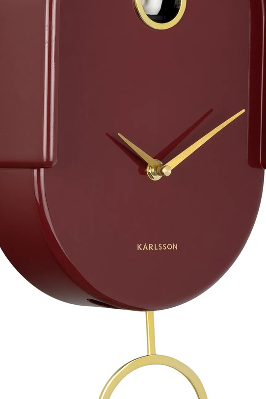 Karlsson zegar ścienny z kukułką Tweet 42 cm bordowy KA6069RD