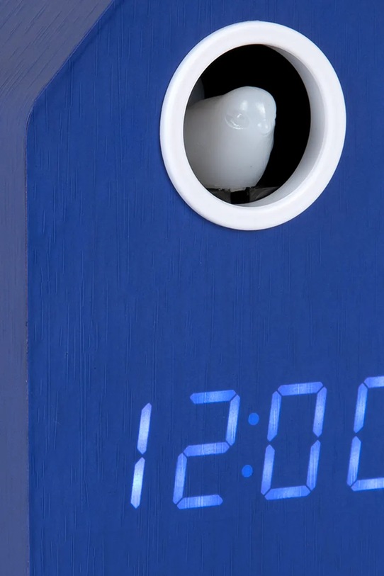 Karlsson budzik z kukułką Cuckoo LED 16 cm KA6070BL granatowy