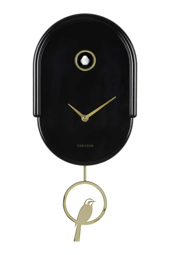 Karlsson zegar ścienny z kukułką Tweet 42 cm czarny KA6069BK