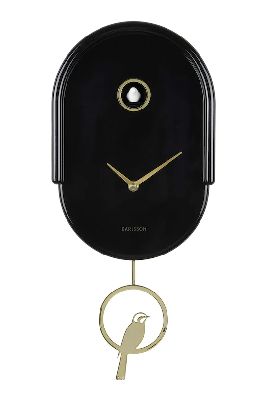 Karlsson zegar ścienny z kukułką Tweet 42 cm czarny KA6069BK
