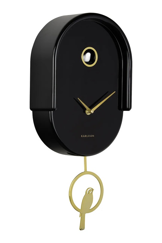 Karlsson zegar ścienny z kukułką Tweet 42 cm KA6069BK czarny AA00