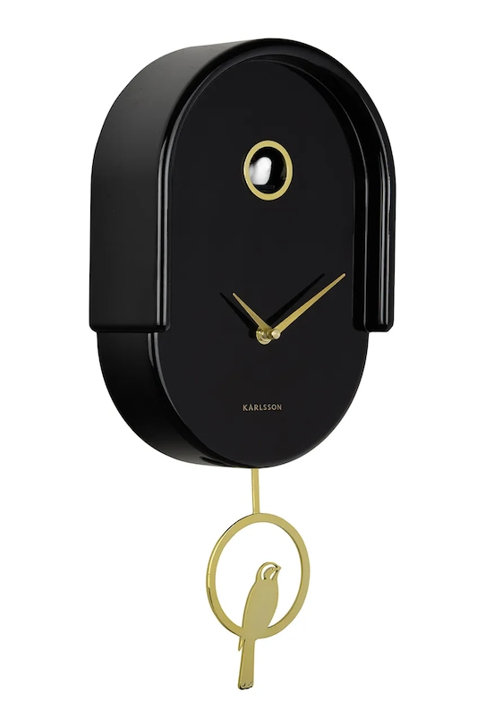 Karlsson zegar ścienny z kukułką Tweet 42 cm KA6069BK czarny AA00