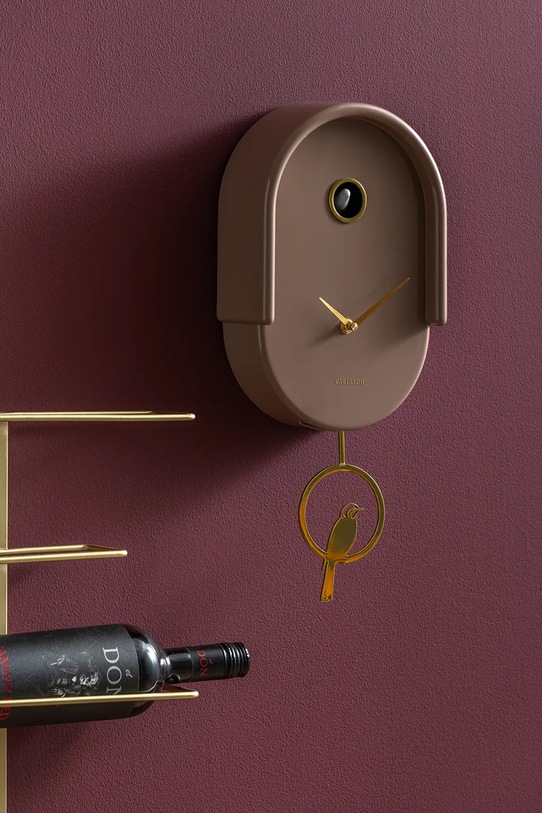 Karlsson zegar ścienny z kukułką Tweet 42 cm KA6069BR brązowy