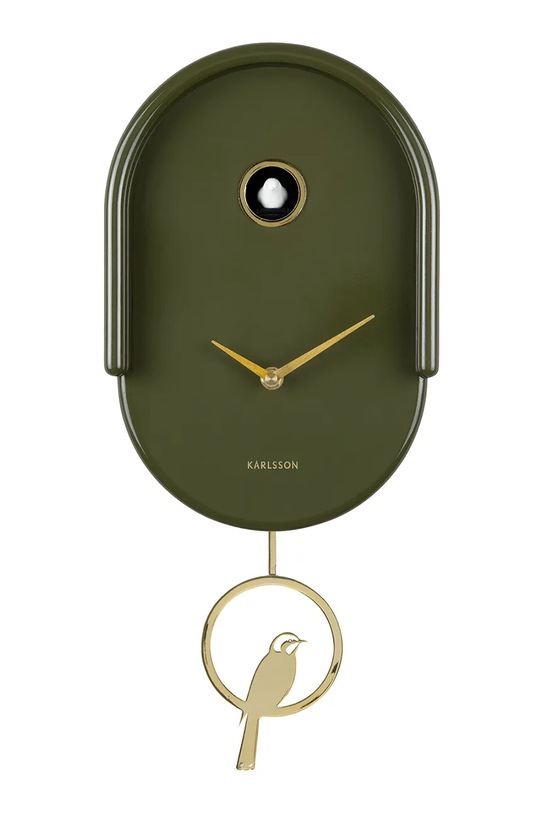 Karlsson zegar ścienny z kukułką Tweet 42 cm zielony KA6069GR