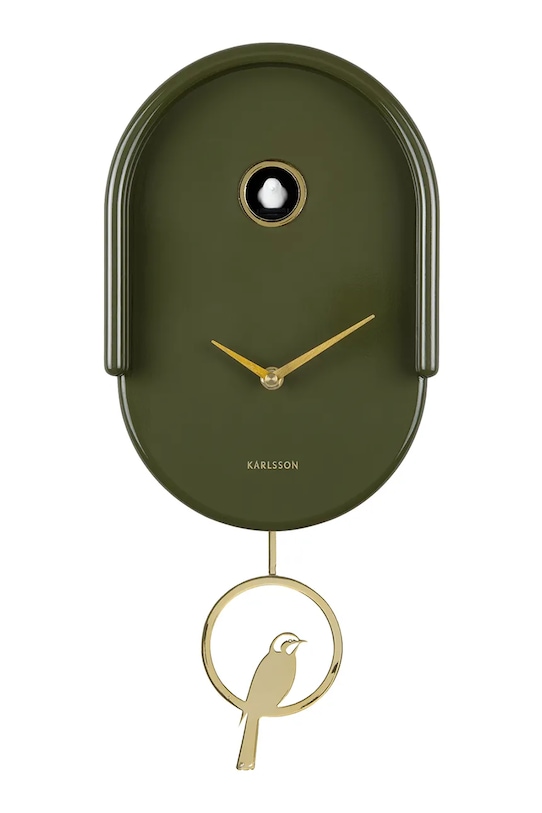 Karlsson zegar ścienny z kukułką Tweet 42 cm zielony KA6069GR