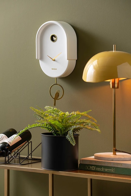 Karlsson zegar ścienny z kukułką Tweet 42 cm KA6069WH biały