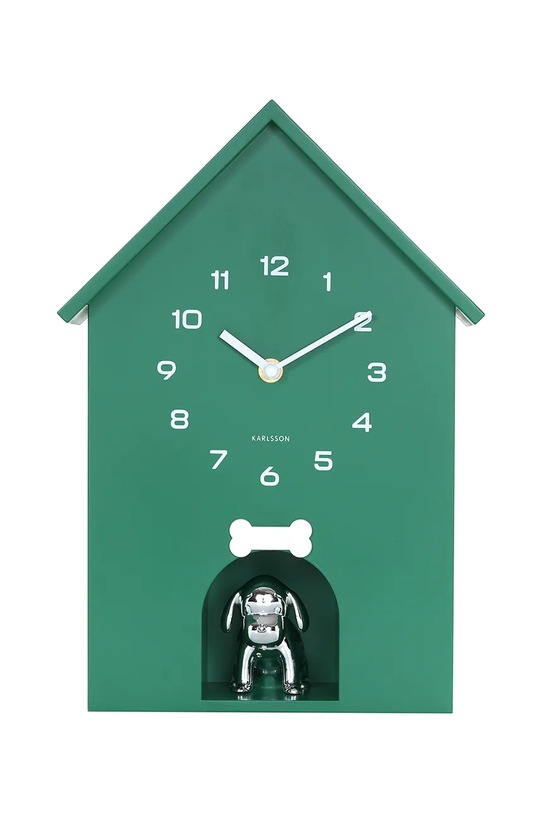 Karlsson zegar ścienny Dog House 36,5 cm zielony KA6096GR