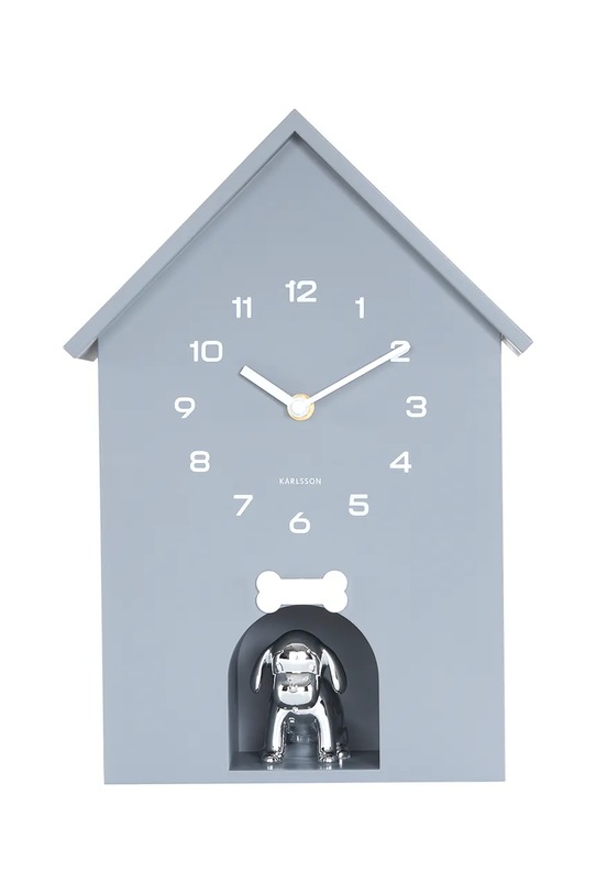 Karlsson zegar ścienny Dog House 36,5 cm szary KA6096GY
