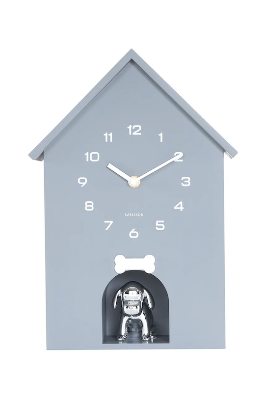 Karlsson zegar ścienny Dog House 36,5 cm szary KA6096GY