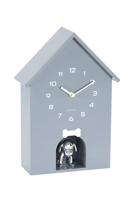Karlsson zegar ścienny Dog House 36,5 cm KA6096GY szary AA00