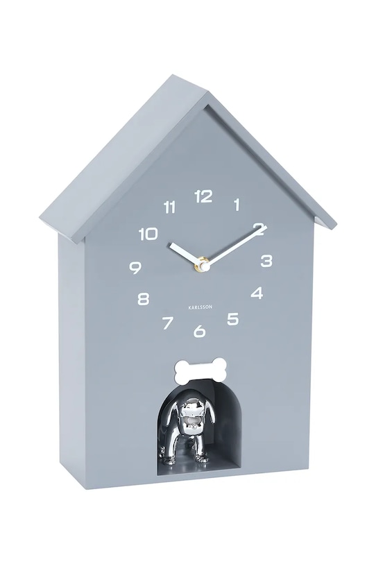 Karlsson zegar ścienny Dog House 36,5 cm KA6096GY szary AA00