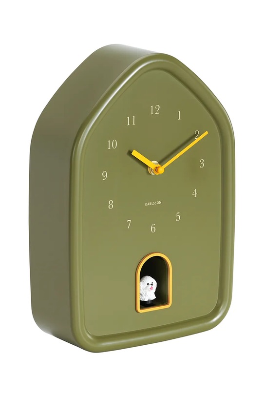 Karlsson zegar ścienny z dźwiękiem Modern Doggy 20 x 29 cm KA6098GR zielony AA00