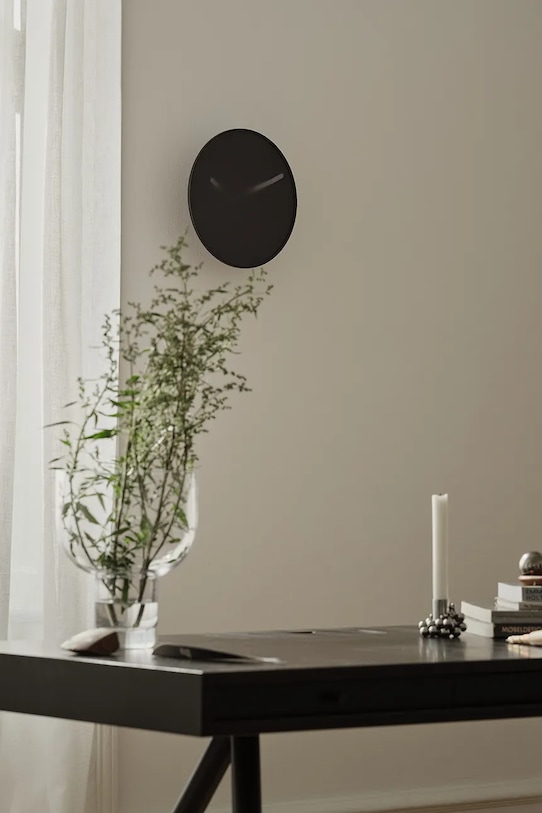 Gejst zegar ścienny ze stali nierdzewnej 30 x 8,4 cm czarny G10411