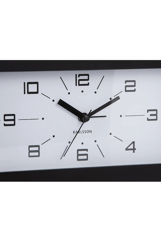 Salon i sypialnia Karlsson budzik stołowy z tworzywa sztucznego KA6066BK czarny