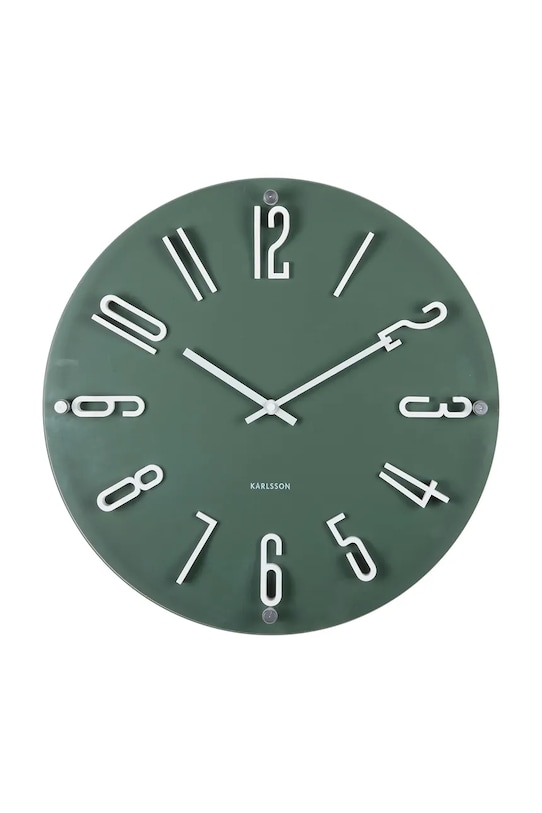 Karlsson hodiny nástenné z plastu tyrkysová KA6090GR