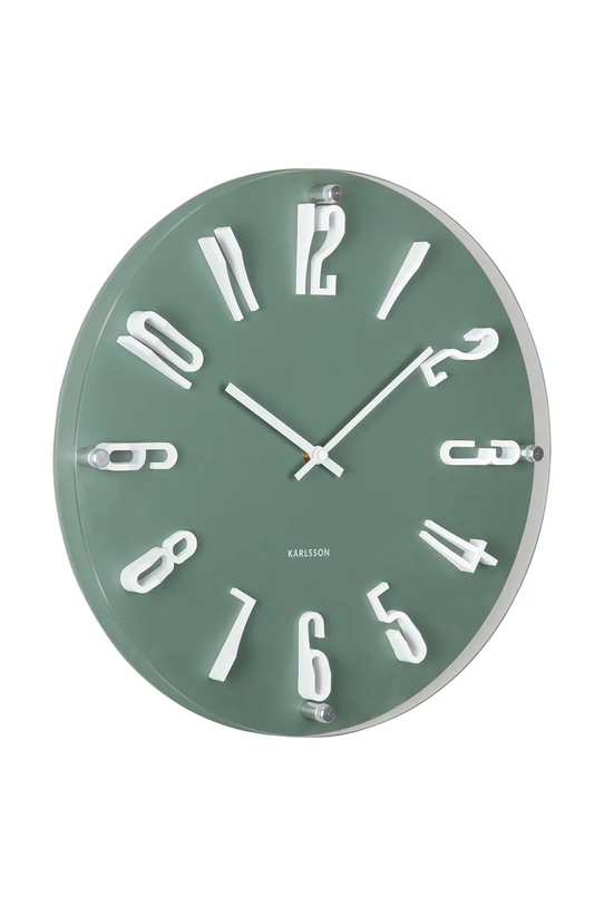 Karlsson zegar ścienny z tworzywa sztucznego KA6090GR turkusowy AA00