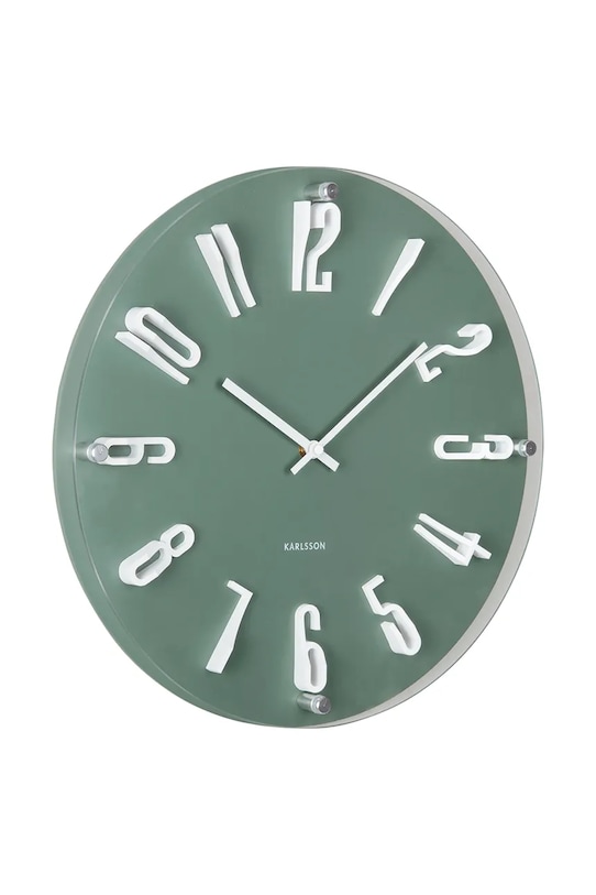 Karlsson hodiny nástenné z plastu KA6090GR tyrkysová AA00