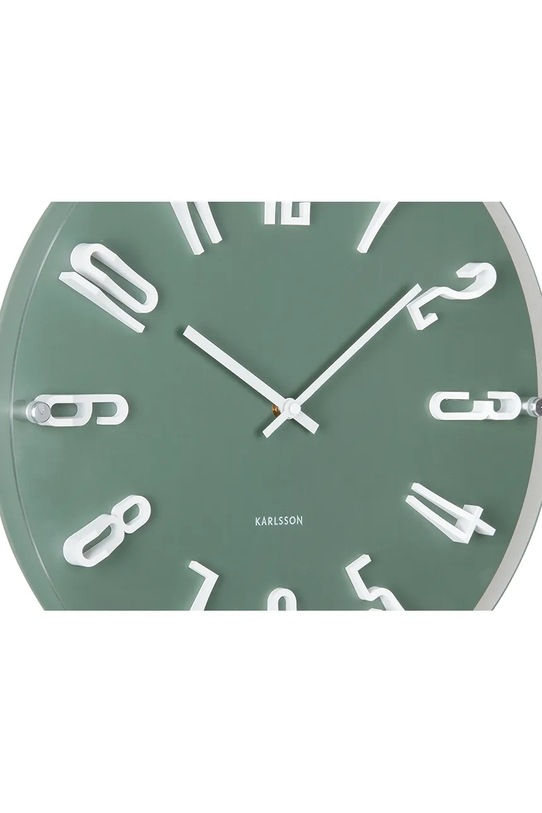 Salon i sypialnia Karlsson zegar ścienny z tworzywa sztucznego KA6090GR turkusowy
