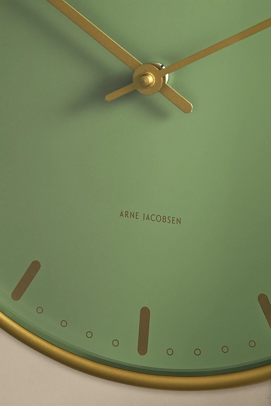 Arne Jacobsen Clocks zegar ścienny z metalu 29 cm zielony 43484