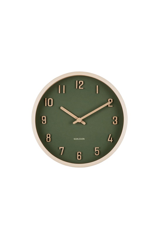 Karlsson zegar ścienny drewniany zielony KA6116GR