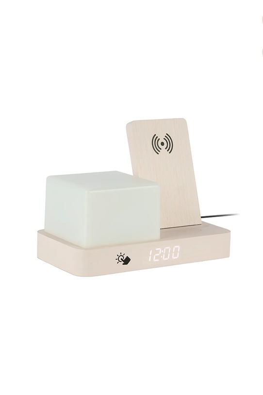 Karlsson budík LED dřevěný KA6079WH béžová AA00