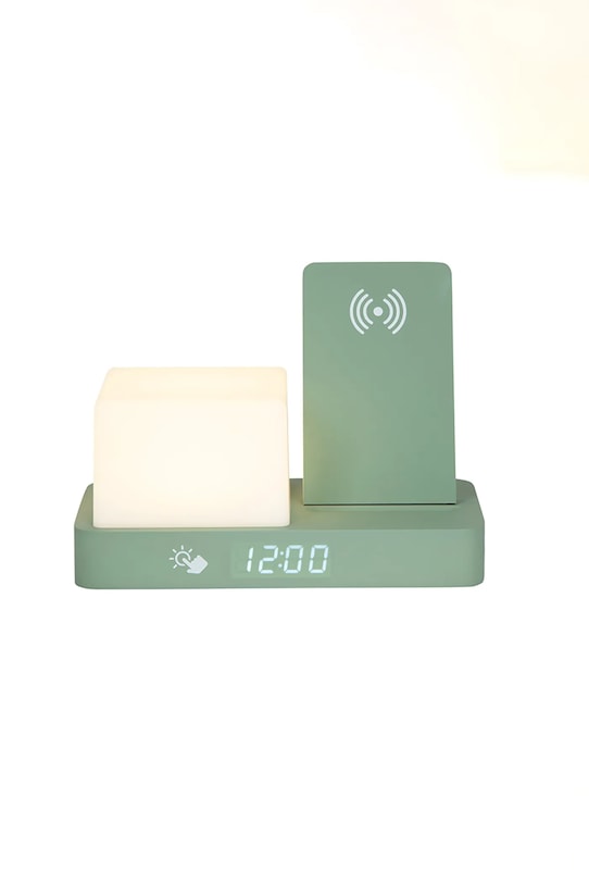 Obývací pokoj a ložnice Karlsson budík LED dřevěný KA6079GR zelená