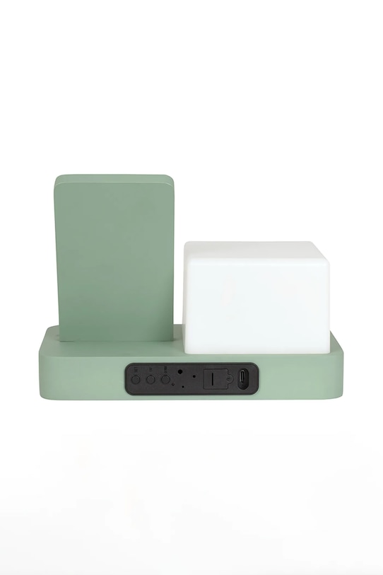 Karlsson budík LED dřevěný zelená KA6079GR