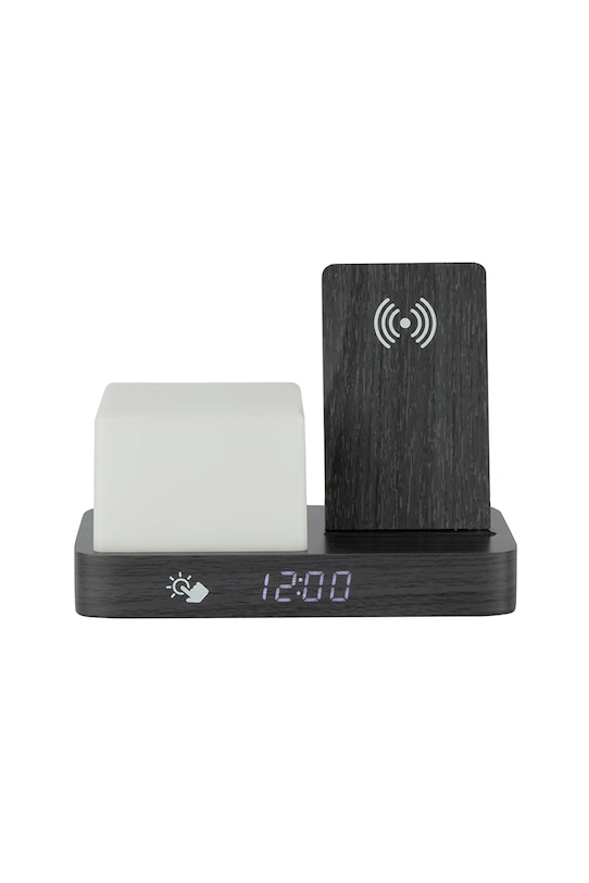 Karlsson Budík LED drevený čierna KA6079BK