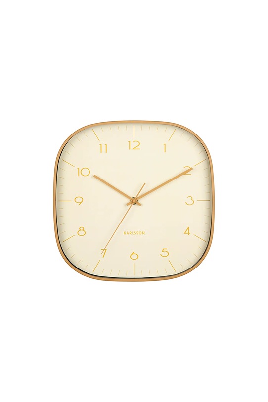 Karlsson zegar ścienny z metalu żółty KA6113LY