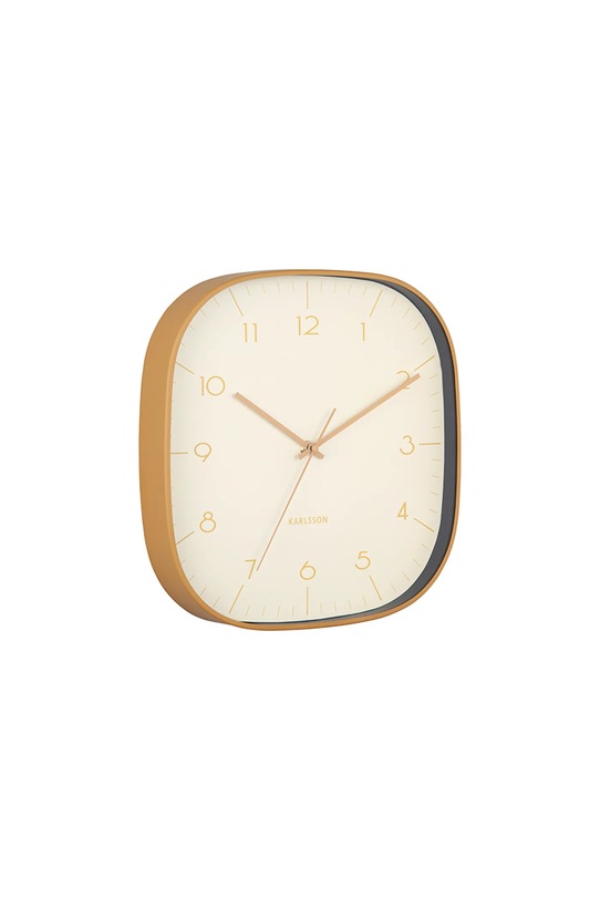 Karlsson zegar ścienny z metalu KA6113LY żółty AA00
