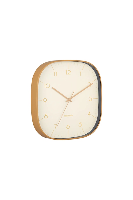 Karlsson zegar ścienny z metalu KA6113LY żółty AA00