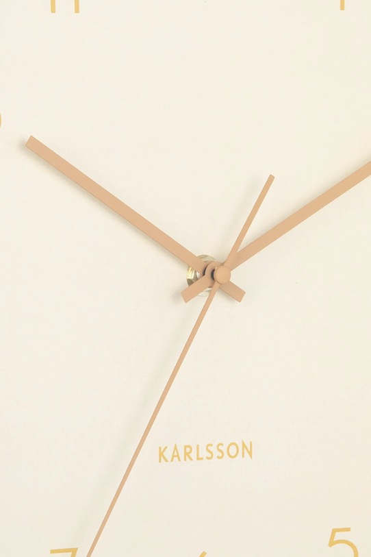 Salon i sypialnia Karlsson zegar ścienny z metalu KA6113LY żółty