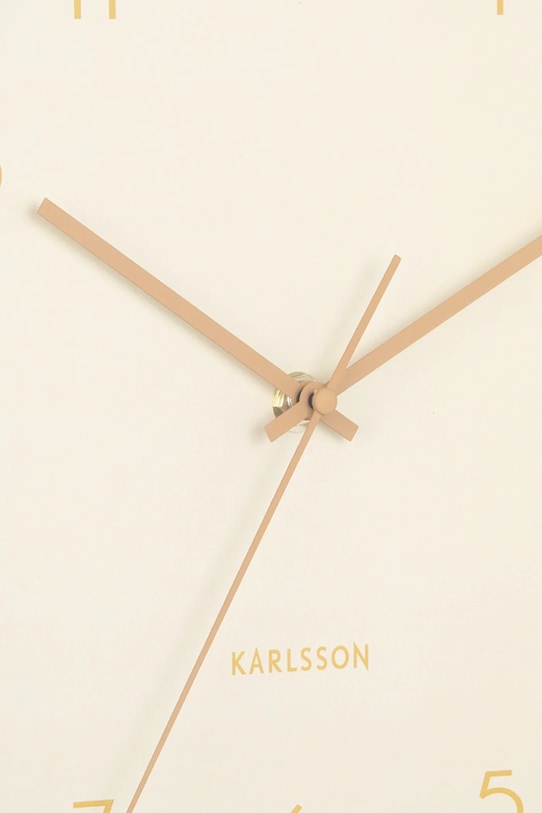 Salon i sypialnia Karlsson zegar ścienny z metalu KA6113LY żółty