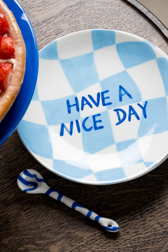 Qué Rico desszert tányér Diego 18,5 x 18,5 x 2,2 cm kék 148.01218B