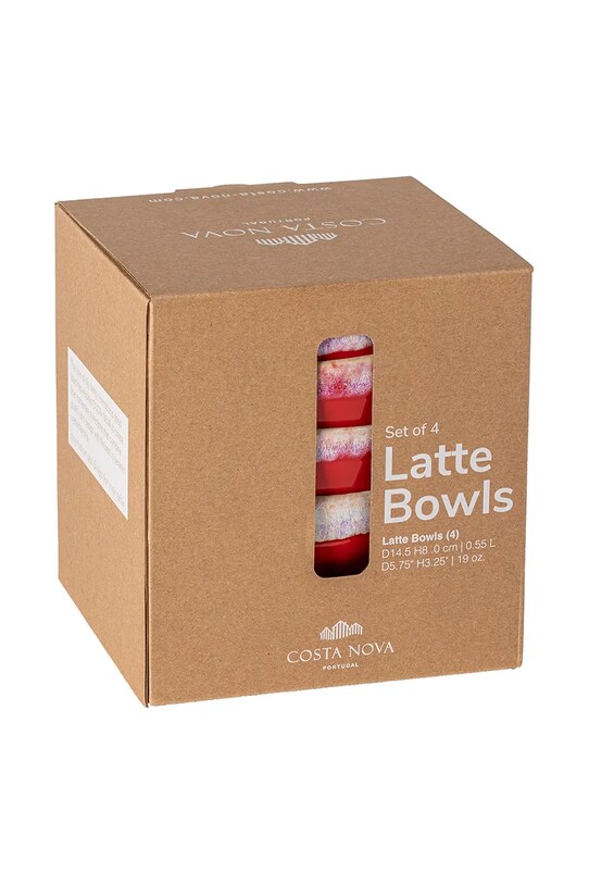 Kuchnia i bar Costa Nova zestaw misek Latte 550 ml 4-pack DSS09.RED.SET4 multicolor