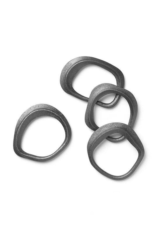 ferm LIVING inel pentru șervețele Flow 4-pack negru 1104263005