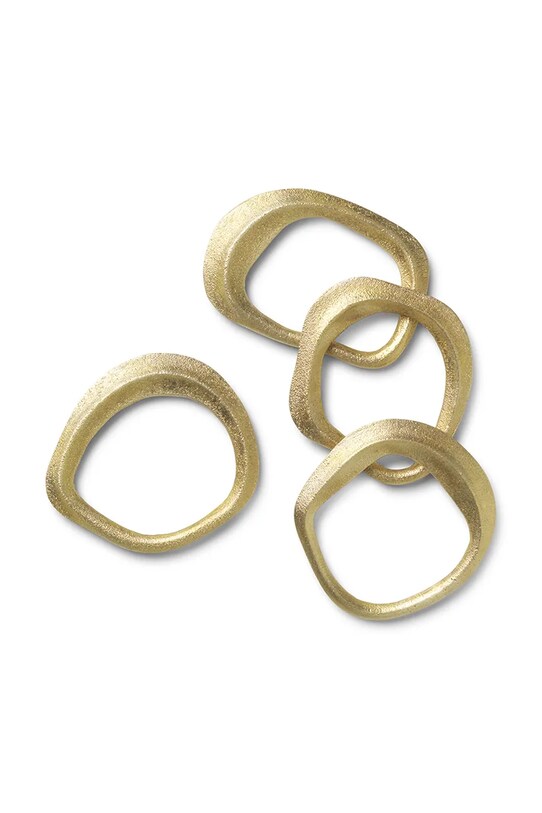 ferm LIVING obrączka na serwetkę Flow 4-pack żółty 100389501