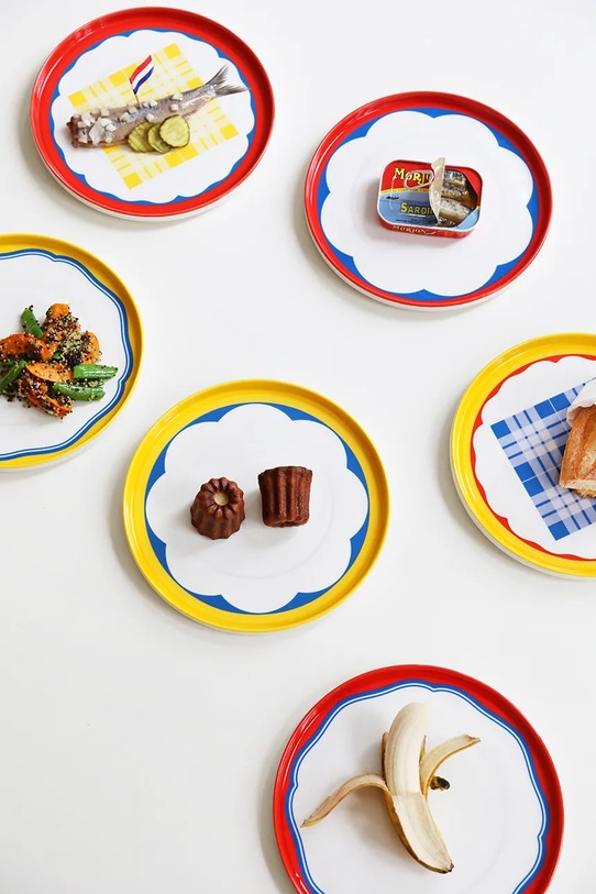 Kuchnia i bar &k amsterdam talerz daydream wave red PL001.5 multicolor