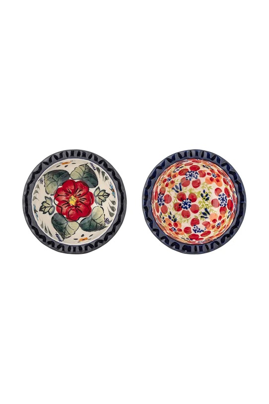 Kuchnia i bar Bloomingville miseczka Florist 95 ml 2-pack 82072587 czerwony