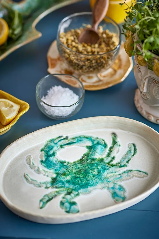 Kuchnia i bar Bloomingville zestaw talerzy Hadden 29 x 2,5 x 18 cm 4-pack 82072613 multicolor