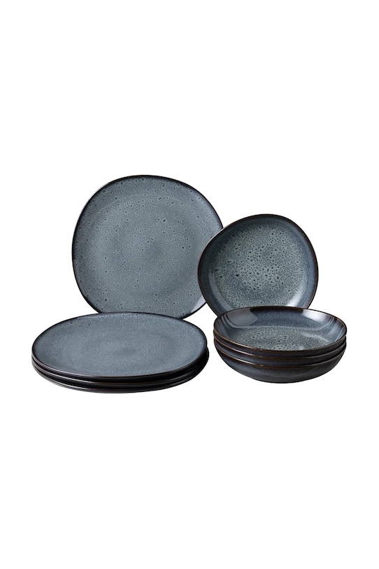 Обідній набір на 4 особи Villeroy & Boch Lave Gris 8-pack блакитний 1042598716