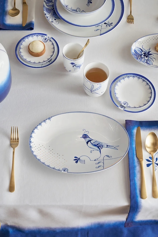 Kuchnia i bar Pip Studio talerz Pip&The Blue Bird 30 cm 51001533 niebieski