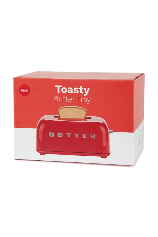 Kuchnia i bar Balvi maselniczka 11,8 x 18,9 x 11,3 cm 28137 czerwony