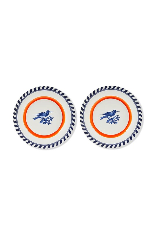 Pols Potten zestaw talerzy bird patterned 27 cm 2-pack multicolor 230.400.670