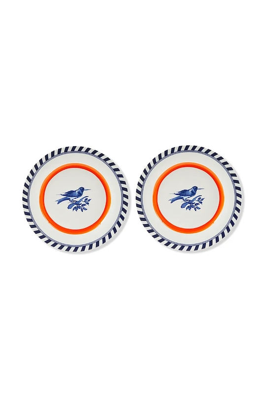 Pols Potten zestaw talerzy bird patterned 27 cm 2-pack multicolor 230.400.670