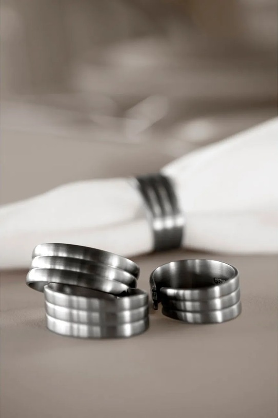 Gense obrączki na serwetki Thebe 4,3 x 3,2 cm 4-pack 34983 szary AA00