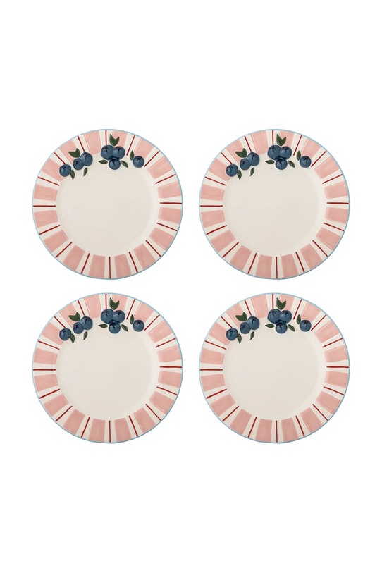 Bloomingville zestaw talerzy deserowych Carry 20,5 cm 4-pack różowy 82063201
