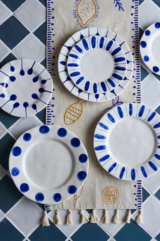 Набор плоских тарелок Bloomingville Linora 28 cm 3 шт белый 82072670